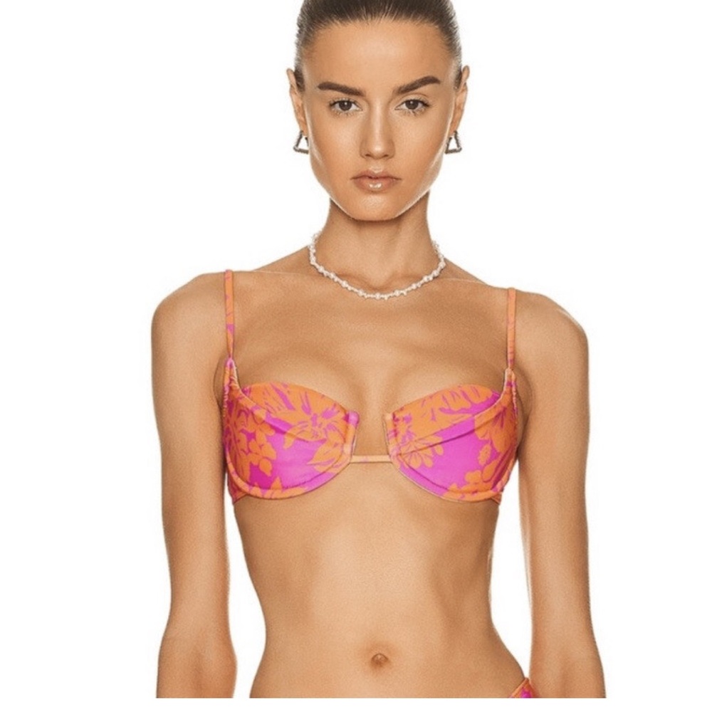 Melissa Sinome Floral Pink and Orange Bikini